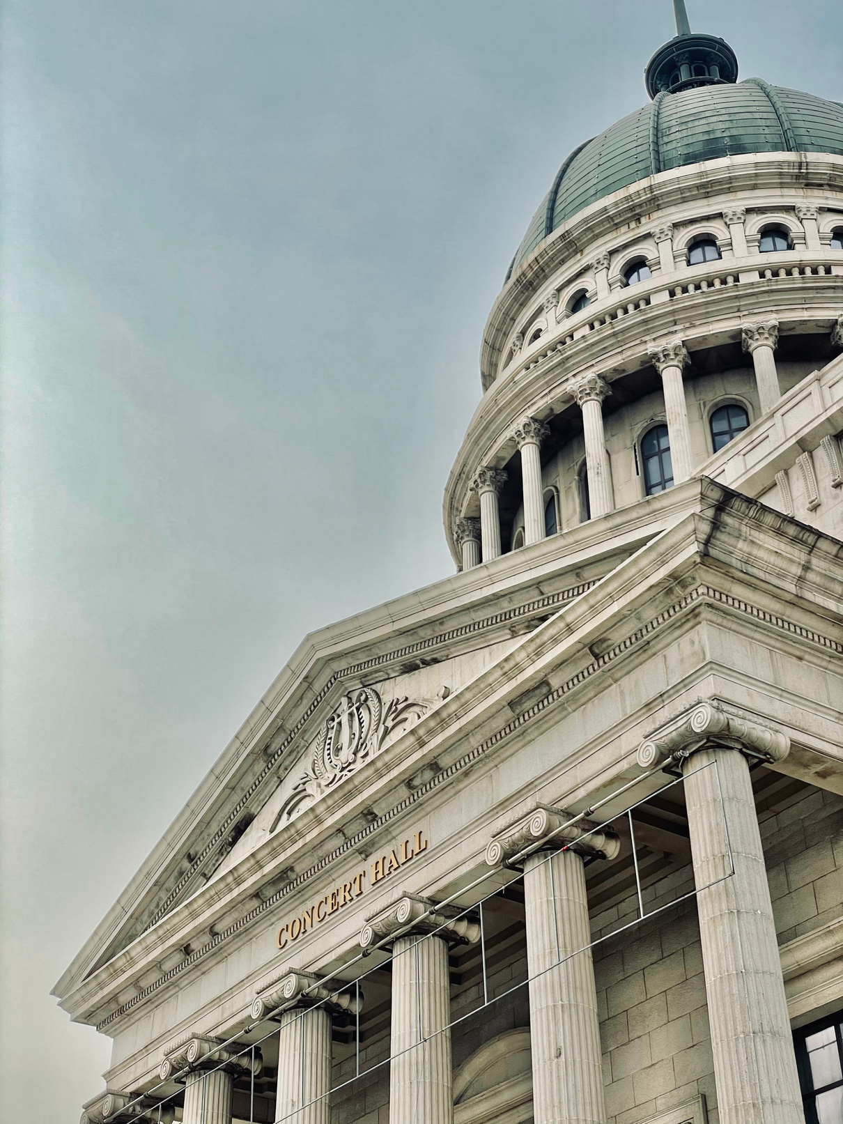 Exterior Columns of a Dome Justice Building 